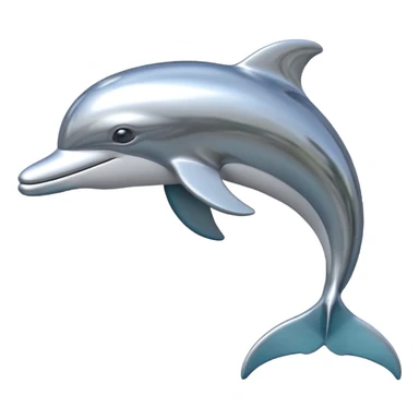 dolphin in y2k and frutiger aero style sticker