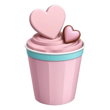 Two glossy square milk chocolate pralines placed diagonally, each in a white ridged paper cup, topped with a soft pastel pink heart icing with subtle sugar sparkle.
Cute minimal emoji-style, realistic and polished, clean studio lighting, pure white background, smooth 3D render, high resolution. sticker