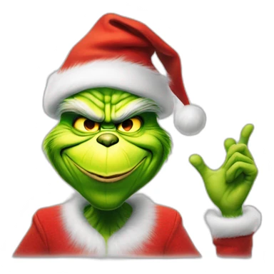 The grinch amd the Mask shaking hand sticker