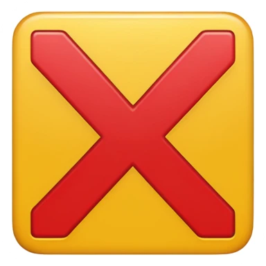 I need "X" emoji or "Removed" emoji text for my discord server i need it red and pixelated sticker