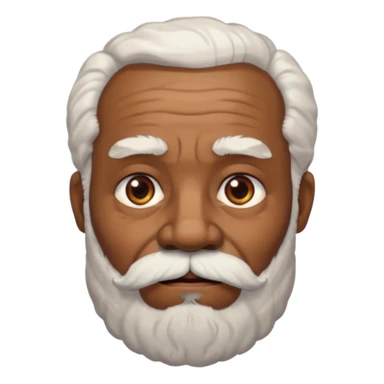 black grandpa with white hear and a big bear wrinkled as fuck sticker