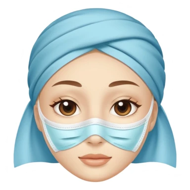 face skincare with mask pack sticker