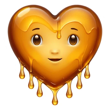Heart with honey sticker