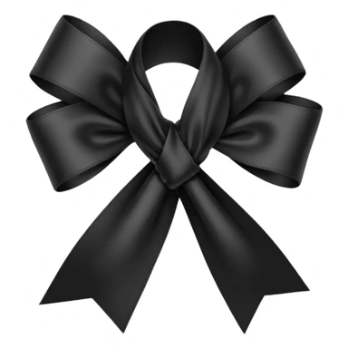 Ruban noir croisé avec 1 boucle comme celui de Crans Montana sticker