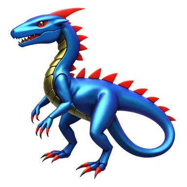 Shiny Cool Futuristic Salandit-Lombax-Sergal-Cyclizar-Genesect-Pokémon, full body sticker