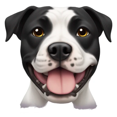 Black Staffordshire Bullterrier sticker