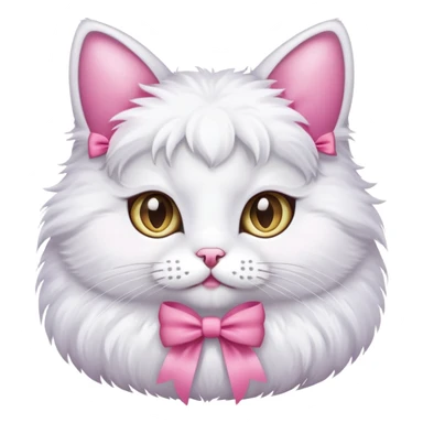 Cat with a coquette pink bow sticker