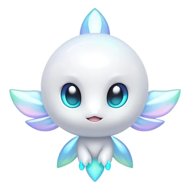 Futuristic Celestial Iridescent white pale fakemon sticker