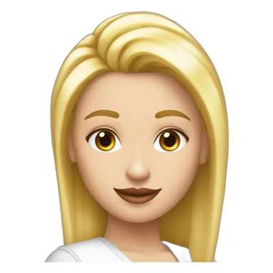 una chica rubia al estilo mr. mon opoly sticker