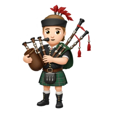 Warrior playing bagpipes chugging whiskey sticker