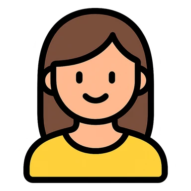 a woman, lineal color icon with black outlines sticker