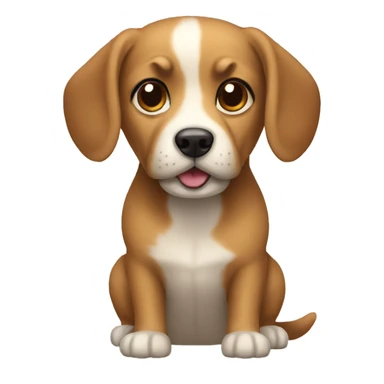 a penut colored smallish dog sticker