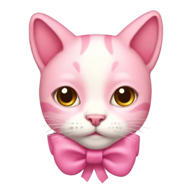 Here’s a cute pink cat with bows!  sticker