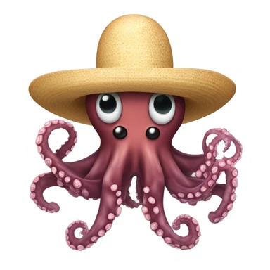 pulpo con sombrero sticker