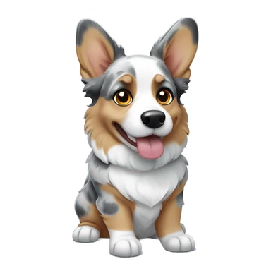 Blue Merle welsh corgi sticker