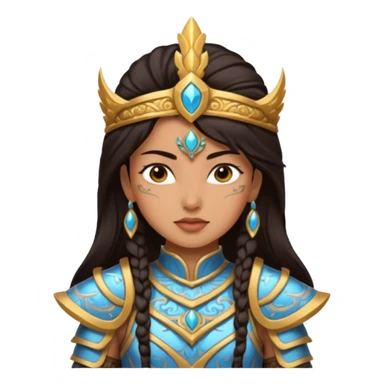 warrior princess himalayan wiht dark hair sticker