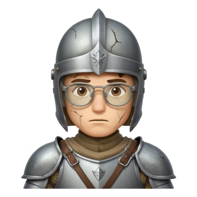 Knights with Glasses: Knight with cracked lenses after battle



















 sticker