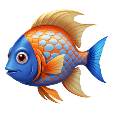 Finding Nemo monster fish with blonde long hair sticker