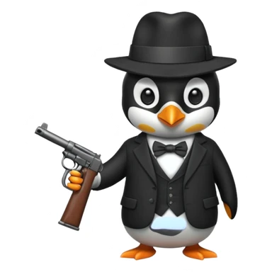 Penguin  gangster  sticker