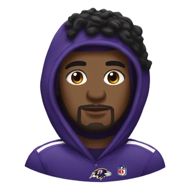 Baltimore Ravens wearing purple hoodie sticker