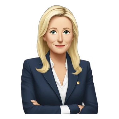 marine lepen sur emanuel macron sticker