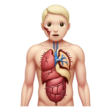 harm body inside things sticker