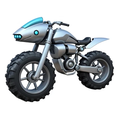 Low riding Mech bike with very large off-road tires  sticker