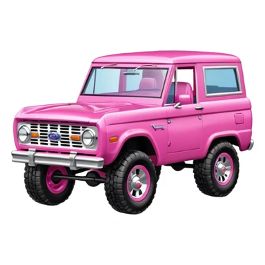 A pink Ford Bronco barbie edition sticker