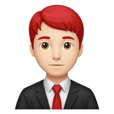 graduate student with red tie sticker