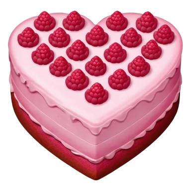 Heart rasberry cake sticker