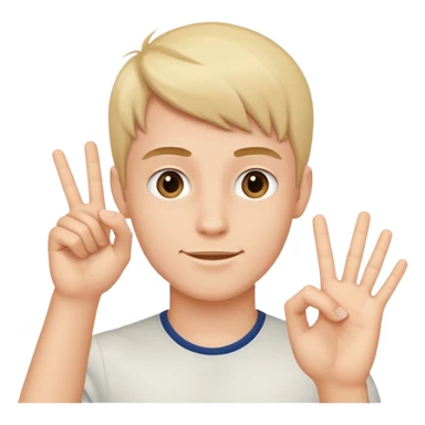 Un jeune homme qui fait le signe jul sticker