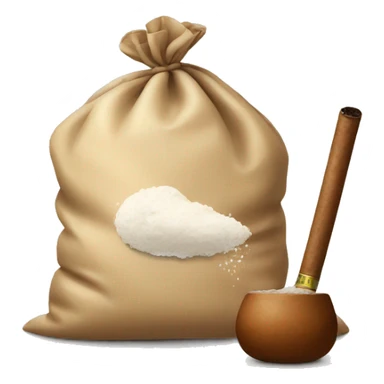 a bag of flour smokes a cigar sticker