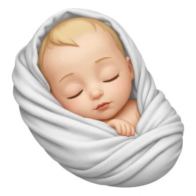 Baby sleeping in a blanket sticker