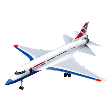 Concorde - British Airways (Model Year: 2020) (Iconic colour: White with blue and red) sticker