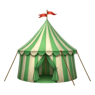 green carnival tent sticker