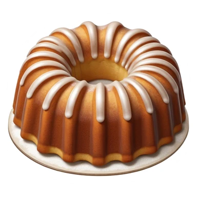 white frosted Bundt cinnamon sugar dusted cake sticker