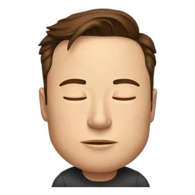 Sleeping elon musk sticker