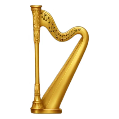 a gold harp sticker