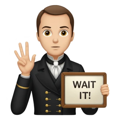 aaron burr holding a wait for it sign sticker