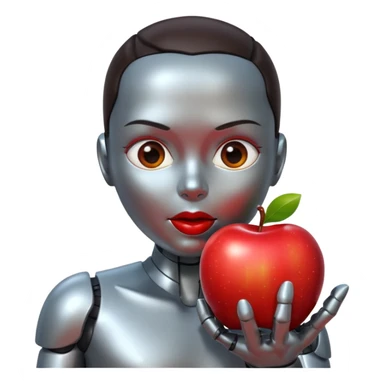 android eating apple sticker