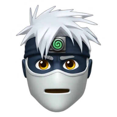 Kakashi hatake with mask and left sharingan eye sticker