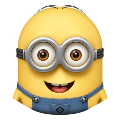 minion with one eye emoji, fun and bold sticker