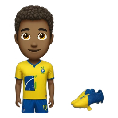 Giga chad dressed with the brazil national soccer team shirt sticker