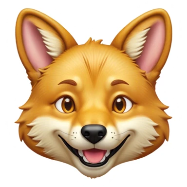Cinematic Comical Dingo Portrait Emoji, Head tilted dramatically with an exaggeratedly amused expression, featuring a striking sandy fur with wide, expressive amber eyes full of playful disbelief, Simplified yet hilariously expressive features, highly detailed, glowing with a slightly sassy glow, high shine, dramatic yet playful, stylized with an air of cheeky outback mischief, bright and endearing, soft glowing outline, capturing the essence of a spirited and over‐the‐top dingo, so meme‐worthy it feels like it could bark its way into internet fame instantly! sticker