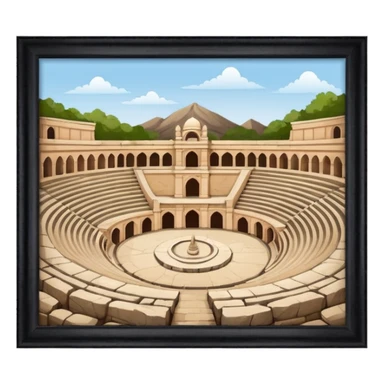 public amphitheater 16th century india sticker