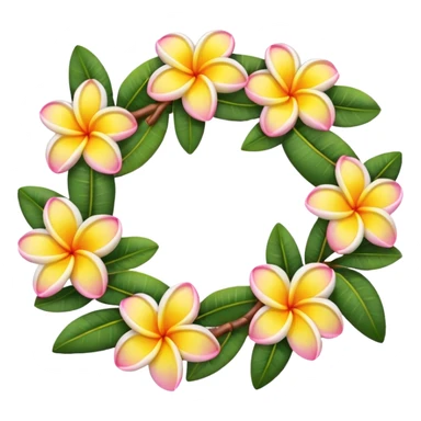 Plumeria lei sticker