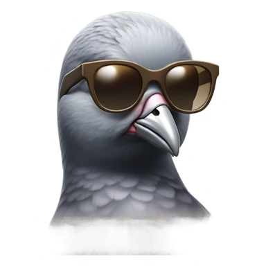 A pigeon with sunglasses on  sticker
