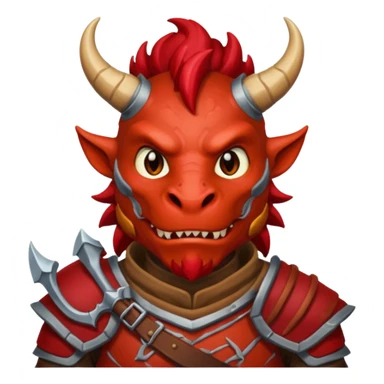 Male red dragonborn sticker