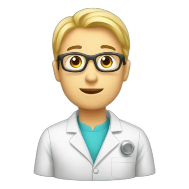 A lab researcher teaching sticker