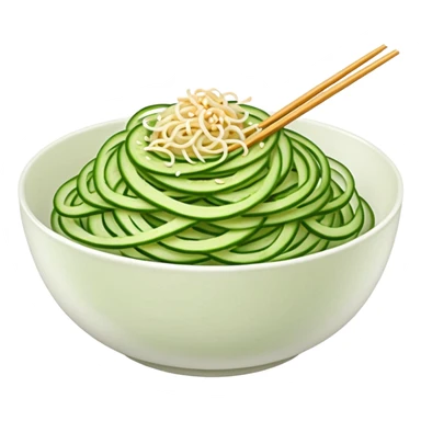 bowl of cucumber noodles sticker